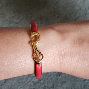 EUC Rebecca Minkoff red leather bangle